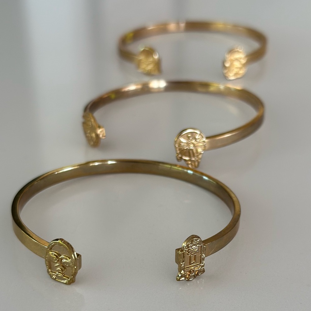 Love & madness Star Wars cuff bracelets - set of 3 r2d2 C-3PO darth vader